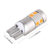 4 PCS T10 DC12V / 2W Car Clearance Light 9LEDs SMD-3030 Lamp Beads (Yellow Light)