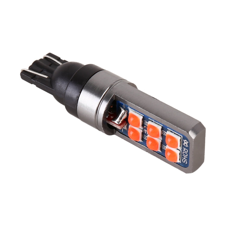 4 PCS T10 DC12V / 4W Car Clearance Light 12LEDs SMD-3030 Lamp Beads (Red Light)