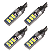 4 PCS T10 DC12V / 4W Car Clearance Light 12LEDs SMD-3030 Lamp Beads (White Light)