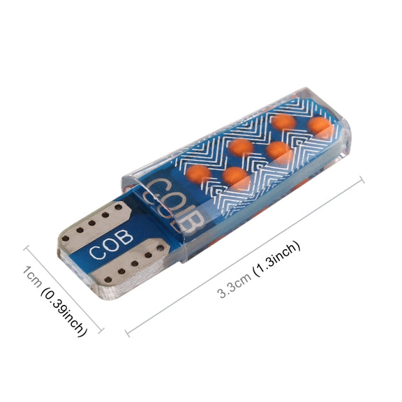 10 PCS T10 DC12V / 1.2W Car Clearance Light 12LEDs COB Lamp Beads (Pink Light)