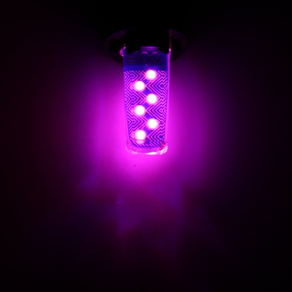 10 PCS T10 DC12V / 1.2W Car Clearance Light 12LEDs COB Lamp Beads (Pink Light)