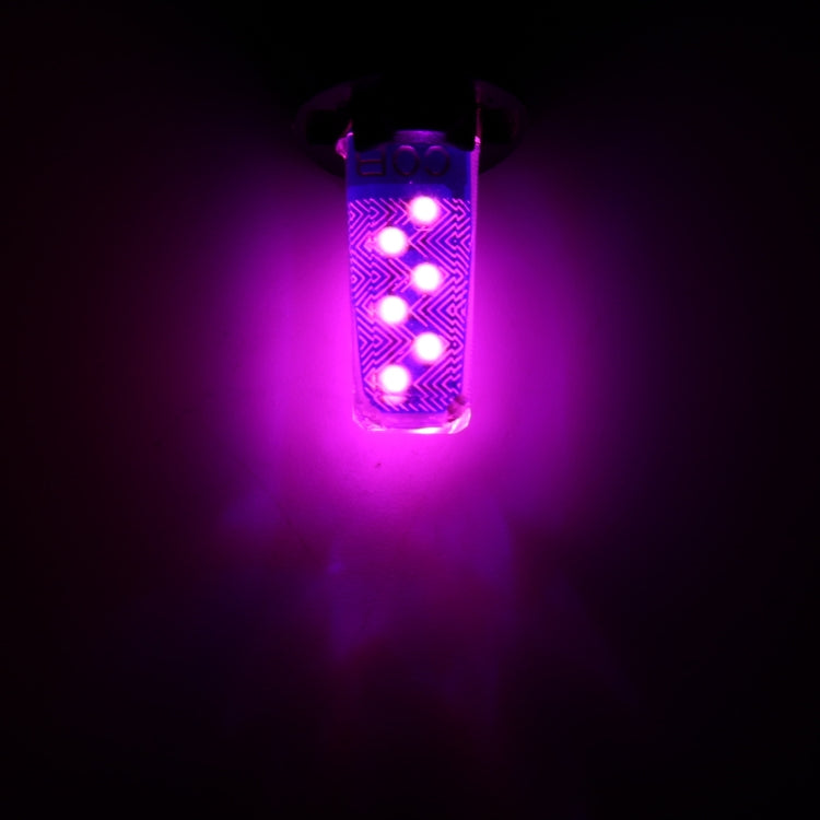 10 PCS T10 DC12V / 1.2W Car Clearance Light 12LEDs COB Lamp Beads (Pink Light)