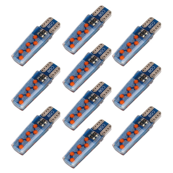 10 PCS T10 DC12V / 1.2W Car Clearance Light 12LEDs COB Lamp Beads (Pink Light)