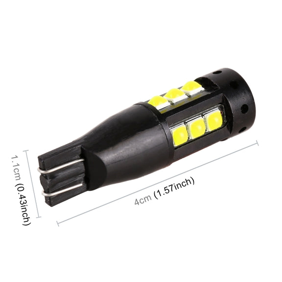 2 PCS T10 DC12V / 6.5W Car Clearance Light 15LEDs SMD-3030 Lamp Beads (White Light)