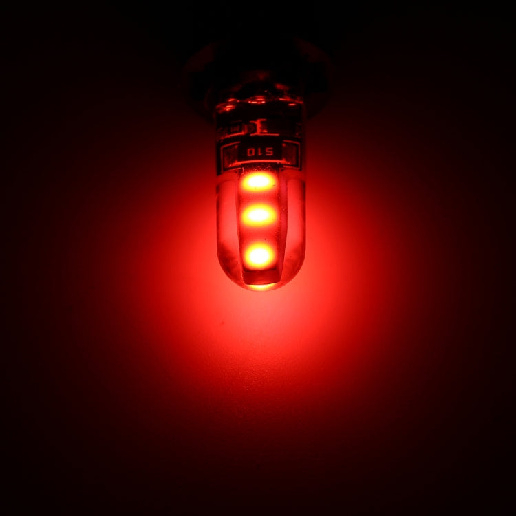 10 PCS T10 DC12V / 1W Car Clearance Light COB Lamp Beads (Red Light)
