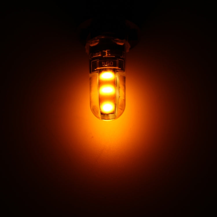 10 PCS T10 DC12V / 1W Car Clearance Light COB Lamp Beads (Yellow Light)