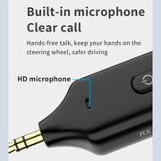 A60 3 in 1 Car Bluetooth Receiver Transmitter 3.5AUX Hands-free Call