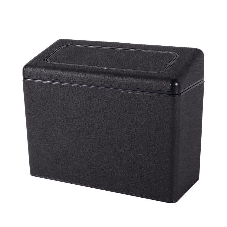 Car Plastic Trash Can Large Capacity Interior Accessories Box (Black)