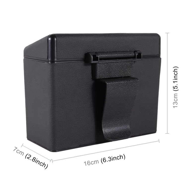 Car Plastic Trash Can Large Capacity Interior Accessories Box (Black)
