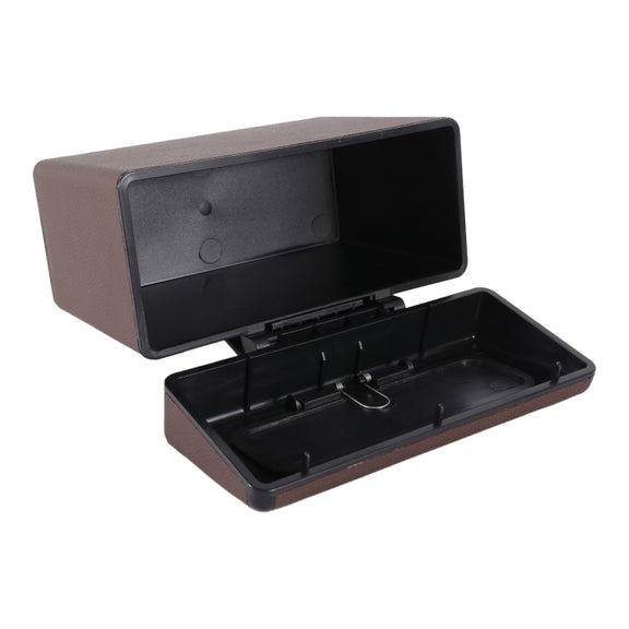 Car Plastic Trash Can Large Capacity Interior Accessories Box (Brown)
