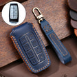 Hallmo Car Cowhide Leather Key Protective Cover Key Case for Hyundai Rohens Genesis 8-button(Blue) - Car Key Cases by Hallmo | Online Shopping South Africa | PMC TechLife | Buy Now Pay Later Mobicred