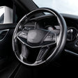 Car Universal Carbon Fiber Texture Leather Steering Wheel Cover (Black) - Steering Wheel Accessories by PMC TechLife | Online Shopping South Africa | PMC TechLife | Buy Now Pay Later Mobicred