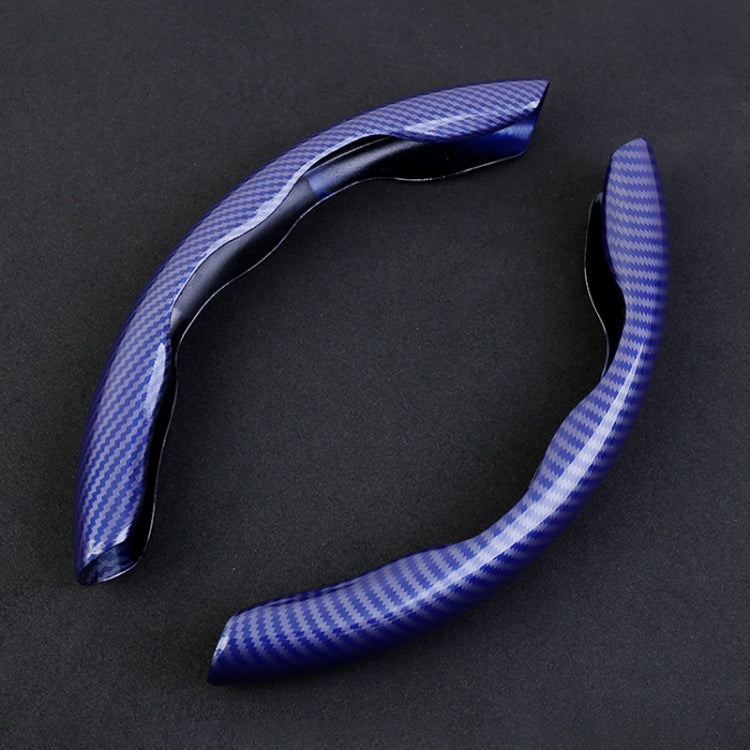 Car Universal Carbon Fiber Steering Wheel Cover (Blue)