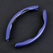 Car Universal Carbon Fiber Steering Wheel Cover (Blue)