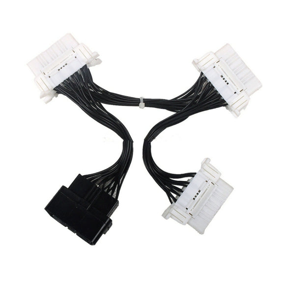 ELM327 OBD2 16Pin Male to 3 Female Car Diagnostic Cable