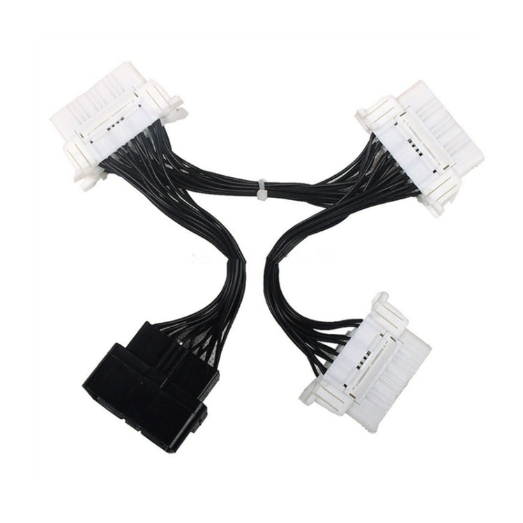 ELM327 OBD2 16Pin Male to 3 Female Car Diagnostic Cable