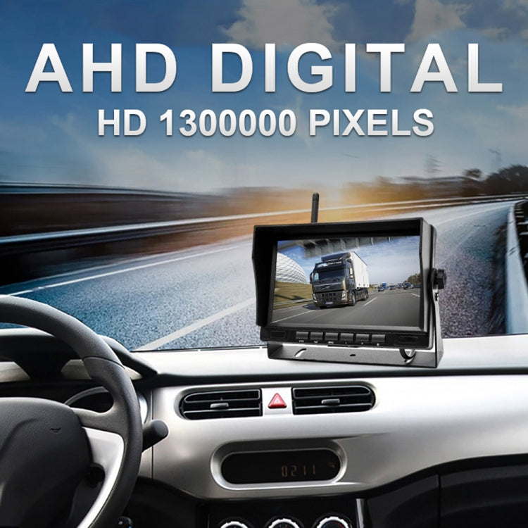 PZ710-W 7 inch Car Digital Wireless Rear-view Split-screen Monitor Single Record