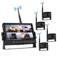 7 inch Car Digital Wireless Rear-view Split-screen Monitor Four Record - Rearview Monitors by PMC TechLife | Online Shopping South Africa | PMC TechLife | Buy Now Pay Later Mobicred