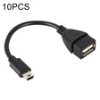 10 PCS Car OTG Head to USB Cable, Cable Length: 10cm - Terminal connectors by PMC TechLife | Online Shopping South Africa | PMC TechLife | Buy Now Pay Later Mobicred