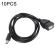 10 PCS Car OTG Head to USB Cable, Cable Length: 80cm - Terminal connectors by PMC TechLife | Online Shopping South Africa | PMC TechLife | Buy Now Pay Later Mobicred