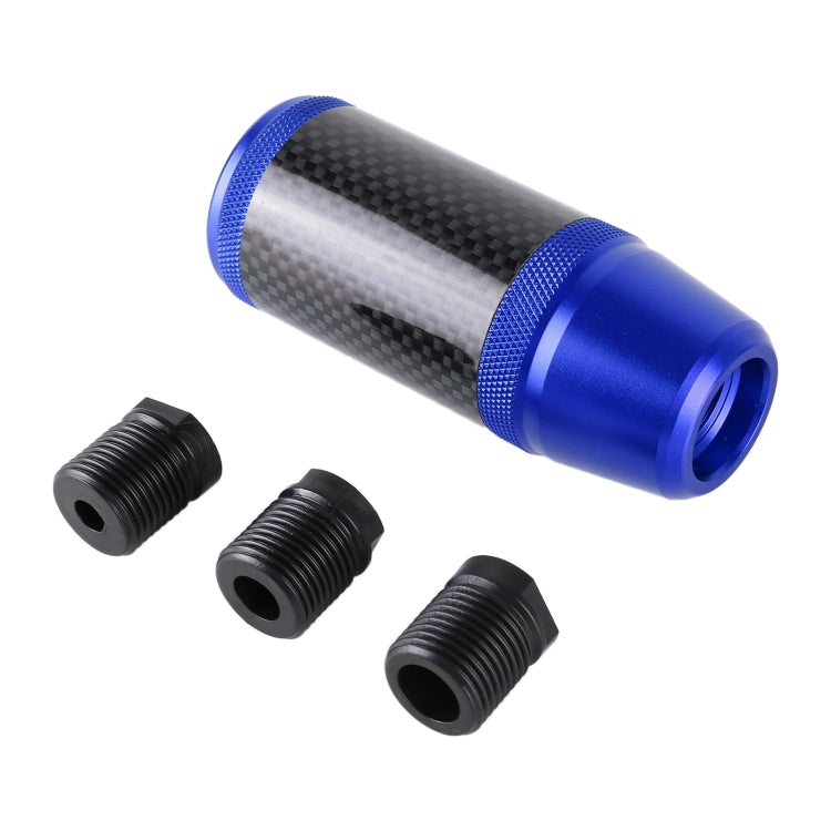 Universal Car Carbon Fiber Metal Gear Shift Knob (Blue)