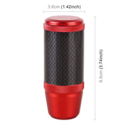 Universal Car Carbon Fiber Metal Gear Shift Knob (Red)