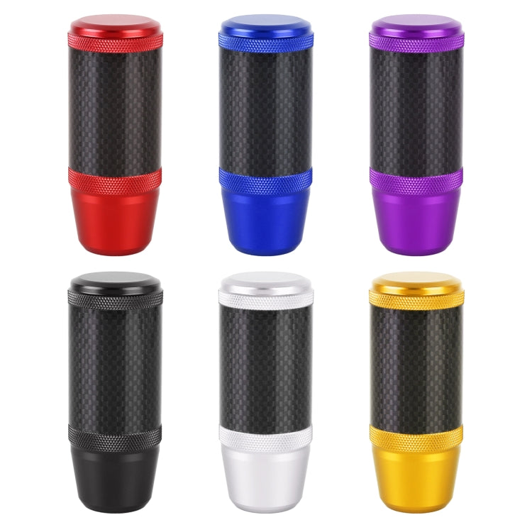 Universal Car Carbon Fiber Metal Gear Shift Knob (Purple)