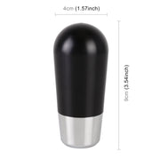 Universal Car Small Ellipsoid Resin + Carbon Fiber Metal Gear Shift Knob (Black)