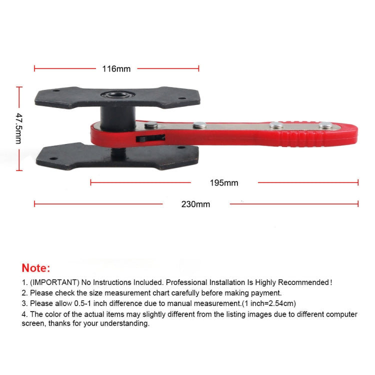 Car Ratchet Brake Piston Spreader Caliper Pad (Red)