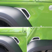 Car Fender Side Air Outlet Decorative Panel for Jeep Wrangler JL 2018-2020 (Black)