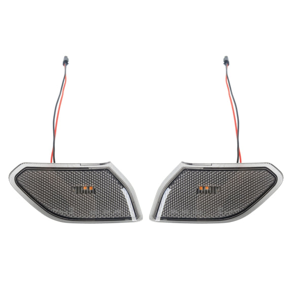 Car Black Wheel Eyebrow Side Light Turn Signal Leaf Plate Lamp for Jeep Wrangler JL 2018-