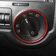 Car Headlight Switch Decorative Ring for Volkswagen Golf (Red) - Decoration Rings by PMC TechLife | Online Shopping South Africa | PMC TechLife | Buy Now Pay Later Mobicred