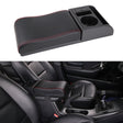 Car Multi-functional Dual USB Armrest Box Booster Pad, Microfiber Leather Curved Type (Black Red) - Seat Accessories by PMC TechLife | Online Shopping South Africa | PMC TechLife | Buy Now Pay Later Mobicred