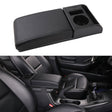 Car Multi-functional Dual USB Armrest Box Booster Pad, Microfiber Leather Straight Type (Black) - Seat Accessories by PMC TechLife | Online Shopping South Africa | PMC TechLife | Buy Now Pay Later Mobicred