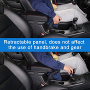 Car Multi-functional Dual USB Armrest Box Booster Pad, Microfiber Leather Straight Type (Black White)