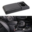 Car Multi-functional Dual USB Armrest Box Booster Pad, Carbon Fiber Leather Straight Type (Black White) - Seat Accessories by PMC TechLife | Online Shopping South Africa | PMC TechLife | Buy Now Pay Later Mobicred
