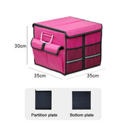Car Trunk Foldable Storage Box, Capacity: 36L (Rose Red)