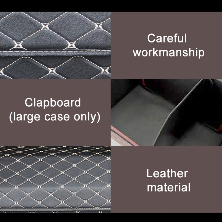 Car Trunk Foldable Storage Box, Checkered Small Size: 33 x 32 x 30cm(Beige)
