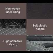 Car Trunk Foldable Storage Box, Checkered Large Size: 54 x 32 x 30cm (Beige)