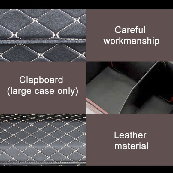 Car Trunk Foldable Storage Box, Rhombic Grid Small Size: 33 x 32 x 30cm (Black)