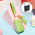 Hallmo Car Female Style Cowhide Leather Key Protective Cover for Volkswagen, A Type(Grass Green) - Car Key Cases by Hallmo | Online Shopping South Africa | PMC TechLife | Buy Now Pay Later Mobicred