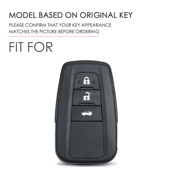 Hallmo Car Female Style Cowhide Leather Key Protective Cover for Toyota(Grass Green)