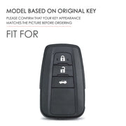 Hallmo Car Female Style Cowhide Leather Key Protective Cover for Toyota(Sky Blue)