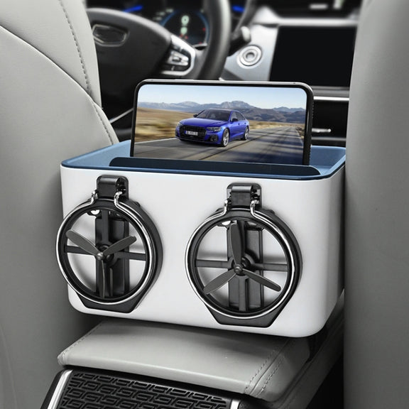 Car Multifunctional Storage Box Water Cup Holder (Grey)