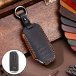Hallmo Car Cowhide Leather Key Protective Cover for KIA(Black) - Car Key Cases by Hallmo | Online Shopping South Africa | PMC TechLife | Buy Now Pay Later Mobicred