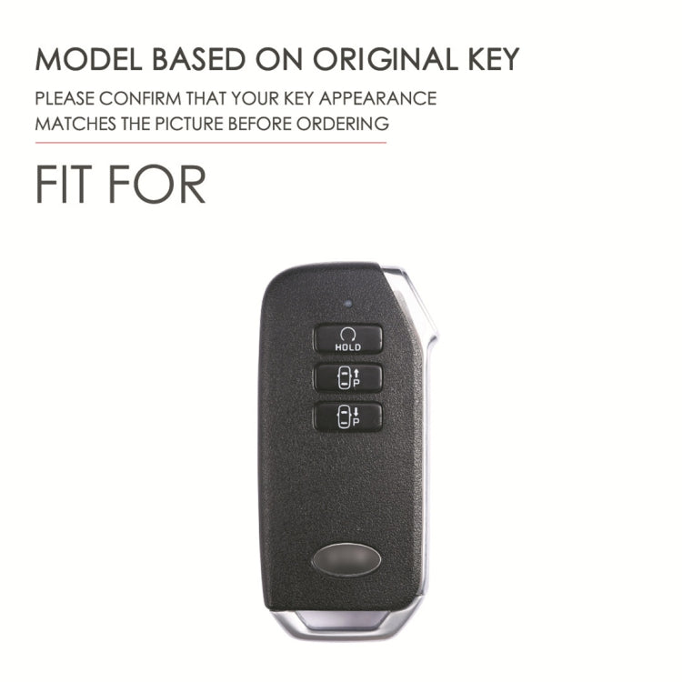 Hallmo Car Cowhide Leather Key Protective Cover for KIA(Brown)