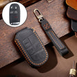 Hallmo Car Genuine Leather Key Protective Cover for Jeep Compass 5-button(Black) - Car Key Cases by Hallmo | Online Shopping South Africa | PMC TechLife | Buy Now Pay Later Mobicred