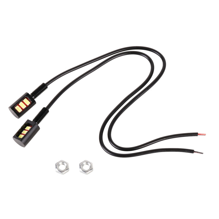 1 Pair DC12V 0.4W 3LEDs SMD-5630 Car / Motorcycle License Plate Light, Cable Length: 27cm (Ice Blue Light)