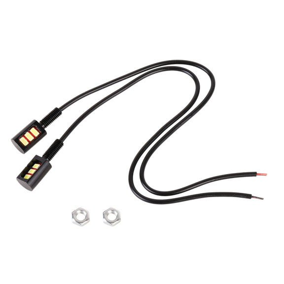 1 Pair DC12V 0.4W 3LEDs SMD-5630 Car / Motorcycle License Plate Light, Cable Length: 27cm (Ice Blue Light)
