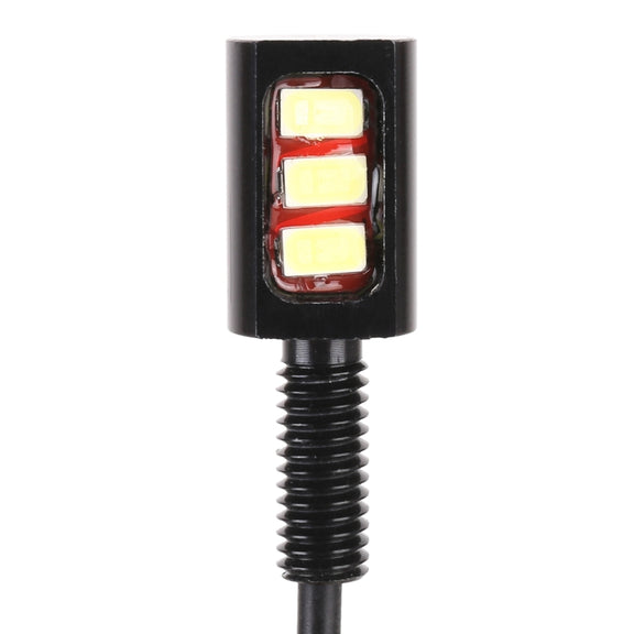1 Pair DC12V 0.4W 3LEDs SMD-5630 Car / Motorcycle License Plate Light, Cable Length: 27cm (Purple Light)